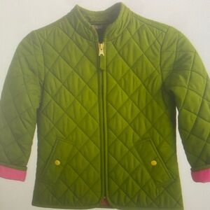 Kids Green Quilted Jacket
